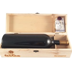 Vin rosu in cutie de lemn - Clos des Colombes