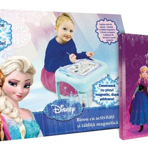 Carte "Aventuri in tara lui Olaf" + Set birou cu tablita magneti |