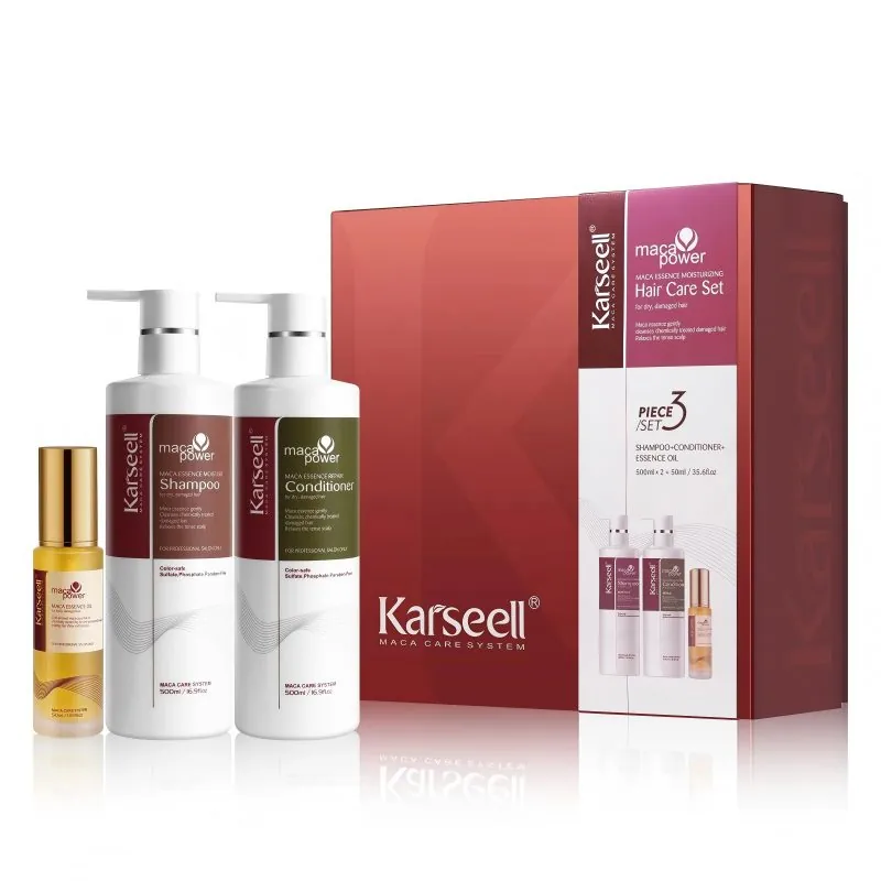 Cutie Set Profesional Karseell – Ulei de Păr + Șampon + Balsam – Hidratare