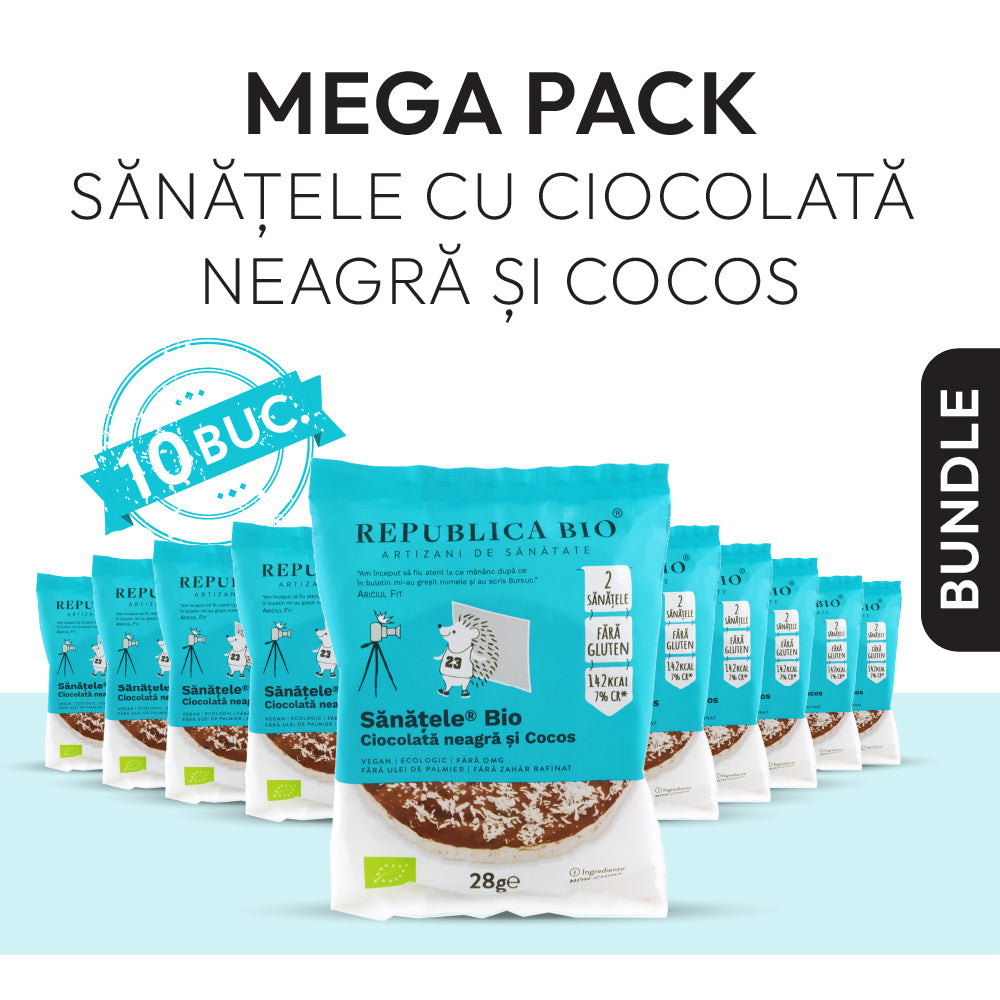 Mega Pack SANATELE BIO Ciocolata neagra si Cocos
