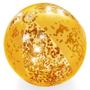 Minge gonflabila pentru plaja Bestway 41 cm cu sclipici Glitter Galben