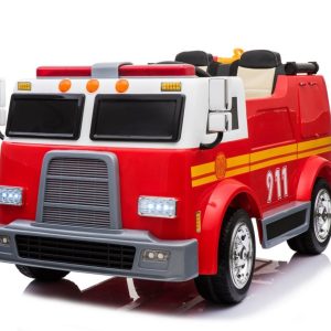 Masinuta electrica pentru copii de POMPIERI cu 2 locuri (911) Rosu - Autokids.ro