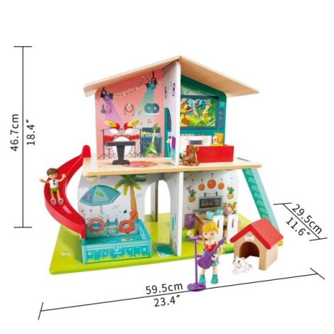 Reducere 30% - Jucarie - Casuta de papusi cu mobila (8 camere si 9 efecte muzicale) - imagine 2