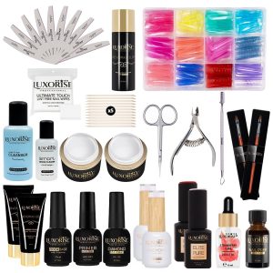 Kit Unghii Consumabile Polygel & Gel Milky White LUXORISE - PRO107