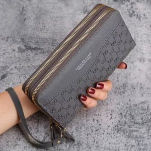Portofel gri elegant de dama
