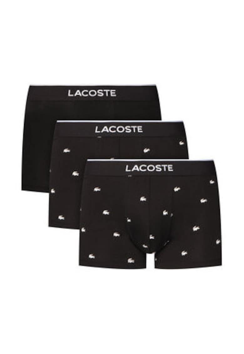Set boxeri barbati - negru - bumbac - imprimeu grafic -