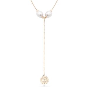 Colier lung cu perle de cultura DESERT WIND - aur 14K - Roz