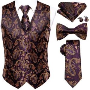 Set vesta + cravata + batista + butoni + papion