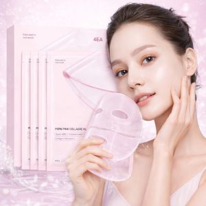Set 4 Măști Față Jelly PDRN & Colagen Roz – Hidratare Intensă