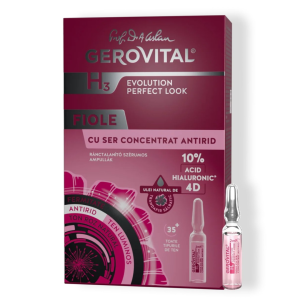 Fiole cu ser concentrat antirid cu Acid Hialuronic 10% 4D H3 Evolution Perfect Look