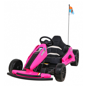 Kart electric pentru copii drift KING LUX 24V 300W (035) Roz - Autokids.ro