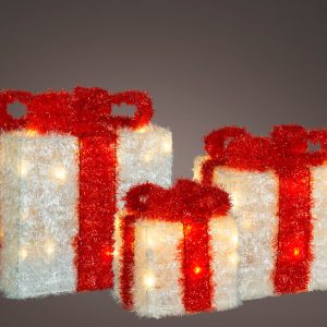 Set 3 decoratiuni luminoase Gift