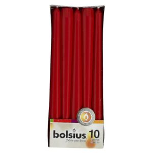 Lumanare Conica Decorativa Bolsius Rosu