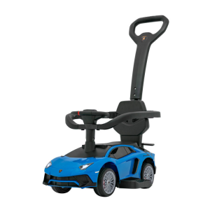 Masinuta de impins cu maner parental 2-in-1 Lamborghini Aventador (8810) Albastru - Autokids.ro