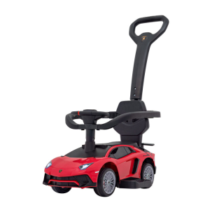 Masinuta de impins cu maner parental Lamborghini Aventador (8810) Rosu - Autokids.ro