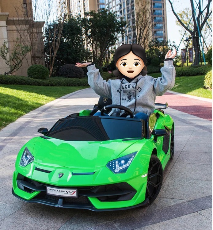 Reducere 12% - Masinuta electrica drift Lamborghini Aventador 24V 500W Drift cu 2 locuri viteza max 13km/h (2028-drift) Verde - Autokids.ro - imagine 2