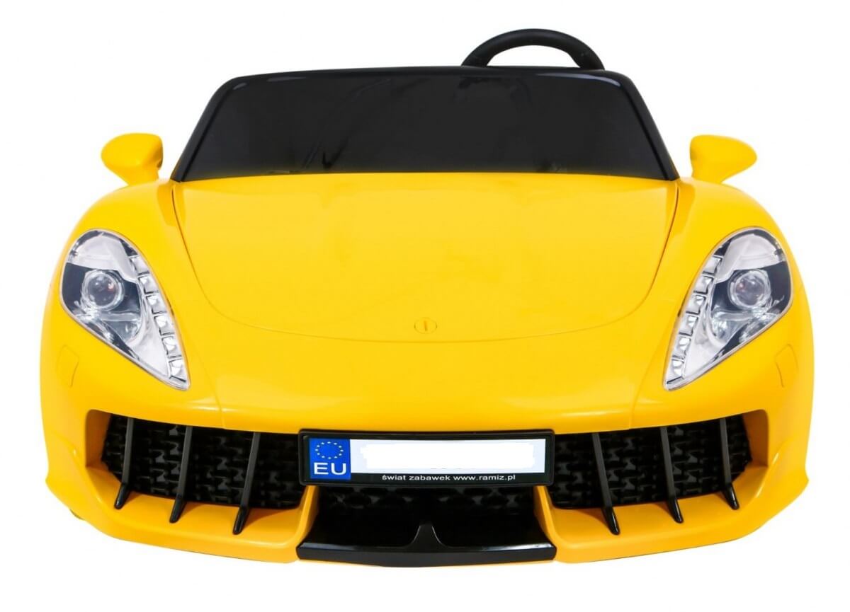 2 locuri cu sarcina pana la 100kg si viteza max 15km/h (A021) Galben - Autokids.ro