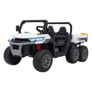 UTV eIectric pentru copii cu 2 locuri Farmer Truck SPEED XXL 900 24V 400W 4x4 (623B-24V) Alb - Autokids.ro