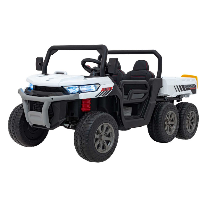 UTV eIectric pentru copii cu 2 locuri Farmer Truck XXL 900 12V 200W 4x4 (623B) Alb - Autokids.ro