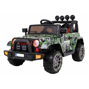 Masinuta electrica pentru copii FULL TIME 4WD (7588) 4x4 Military - Autokids.ro