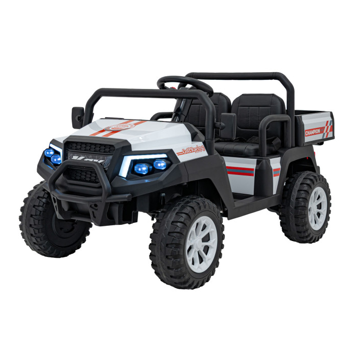 Masinuta electrica pentru copii UTV Champion cu 2 locuri si basculanta 24V 400W (650D) Alb - Autokids.ro