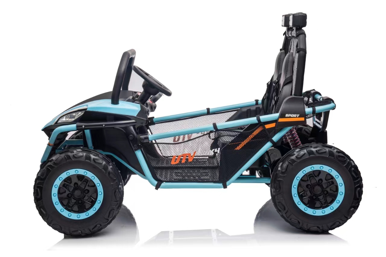 UTV electric pentru 2 copii BUGGY SPEED Fast Edition 24V 300W 4x4 (s608) Albastru - Autokids.ro - imagine 2