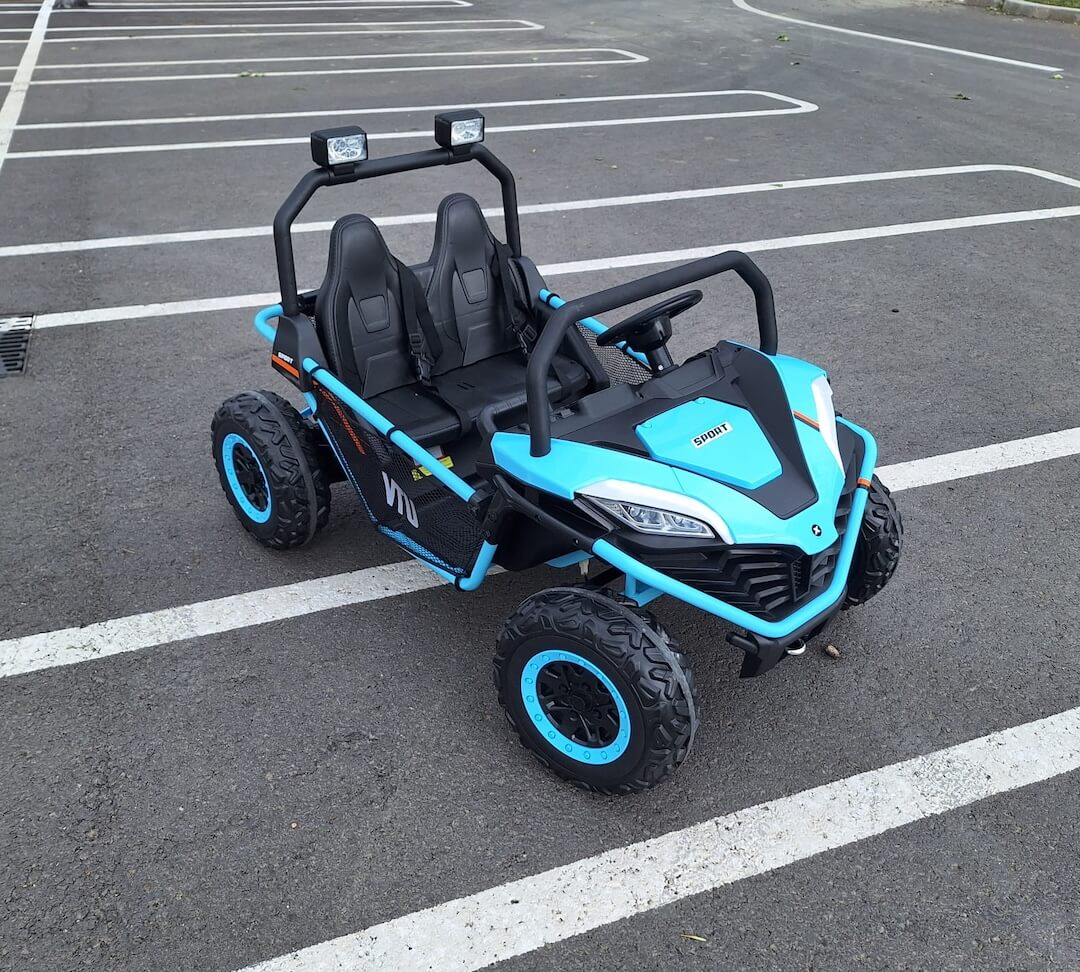 UTV electric pentru 2 copii BUGGY SPEED Fast Edition 24V 300W 4x4 (s608) Albastru - Autokids.ro