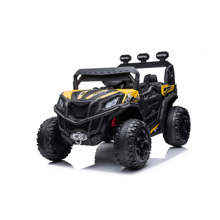 Masinuta electrica pentru copii UTV TURBO RZR LUX 4x4 12V 120W (HC301) Galben - Autokids.ro
