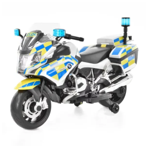 Motocicleta electrica pentru copii BMW de Politie 12V 45W Autokids (212) Gri - Autokids.ro