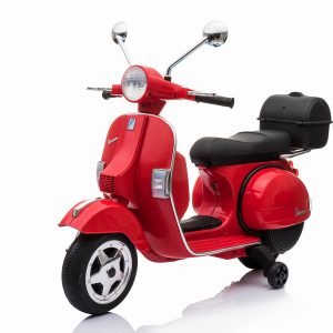 Motocicleta electrica pentru copii Scuter Vespa 12V 70W (PX150) Rosu - Autokids.ro