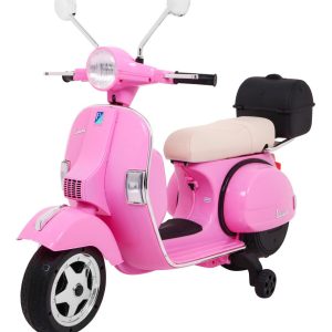 Motocicleta electrica pentru copii Scuter Vespa 12V 70W (PX150) Roz - Autokids.ro