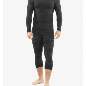 Lenjerie intima sport barbati - set 3/4 - negru - material termic