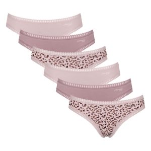 Set de chiloti cu talie joasa GO Crush Mini - 6 perechi - Roz