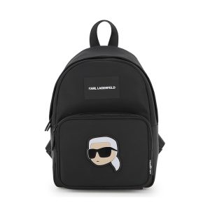 Rucsac cu amortizare pe spate si detalii logo - Negru/Alb optic