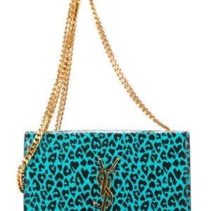 Geanta de umar din piele naturata cu model animal print Kate