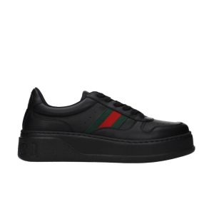 Pantofi sport chunky din piele F86001 - Negru