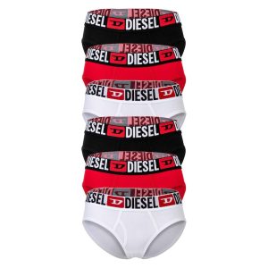 Set de chiloti hipster- 6 piese - Rosu/Alb/Negru
