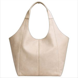 Geanta tote din piele naturala - Bej deschis