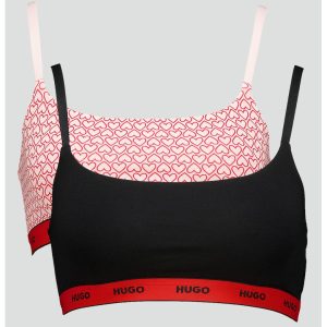 Set de bustiere cu bretele ajustabile - 2 piese - Rosu/Negru