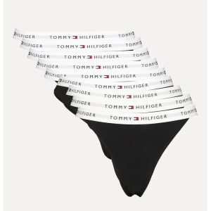 Set de chiloti cu diverse modele si banda logo elastica - 5 perechi - Negru