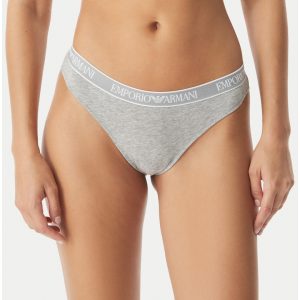 Set de chiloti brazilieni pentru femei - gri - bumbac - set de 2 bucati