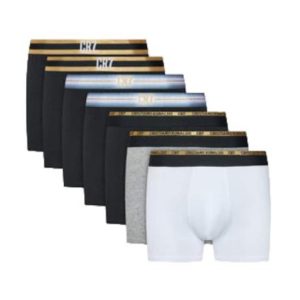 Set 7 perechi boxeri barbati - Bumbac/Elastan - Multicolor -