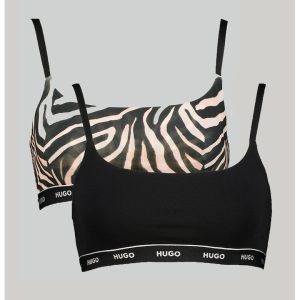 Set de bustiere cu bretele ajustabile - 2 piese - Negru/Bej deschis