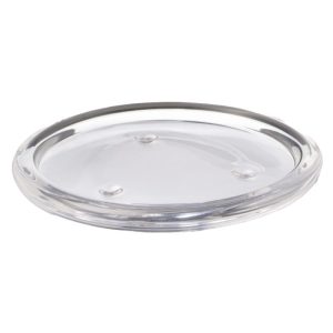 Set 2 x Suport Alb din Sticla Rotund pentru Lumanari si Difuzoare 25 x 90 mm