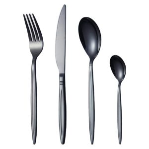 Set 24 x Tacamuri din Inox Negre