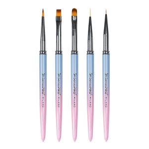 Set 5 Pensule Manichiura Nail Art & Constructie Unghii SensoPRO Milano
