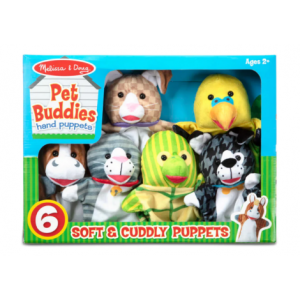 Set 6 papusi de mana Animale de companie - Melissa & Doug