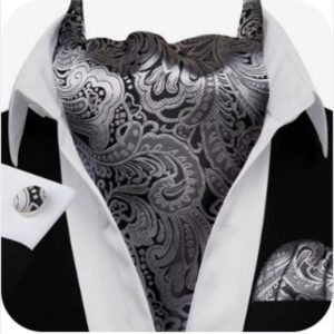 Set cravata / esarfa Ascot + batista + butoni