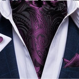 Set cravata / esarfa Ascot + batista + butoni