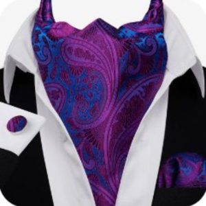 Set cravata / esarfa / lavaliera Ascot + batista + butoni
